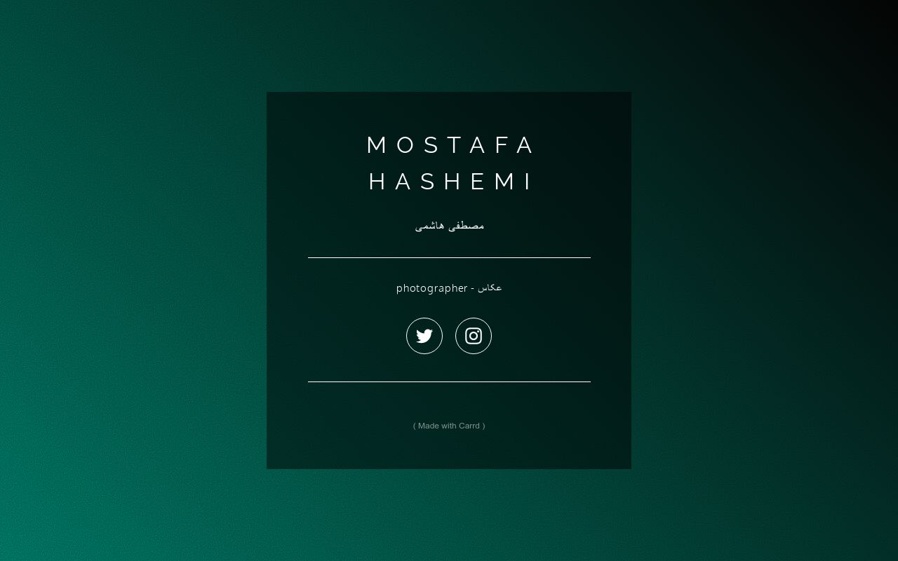 Carrd profile picture for @mostafa